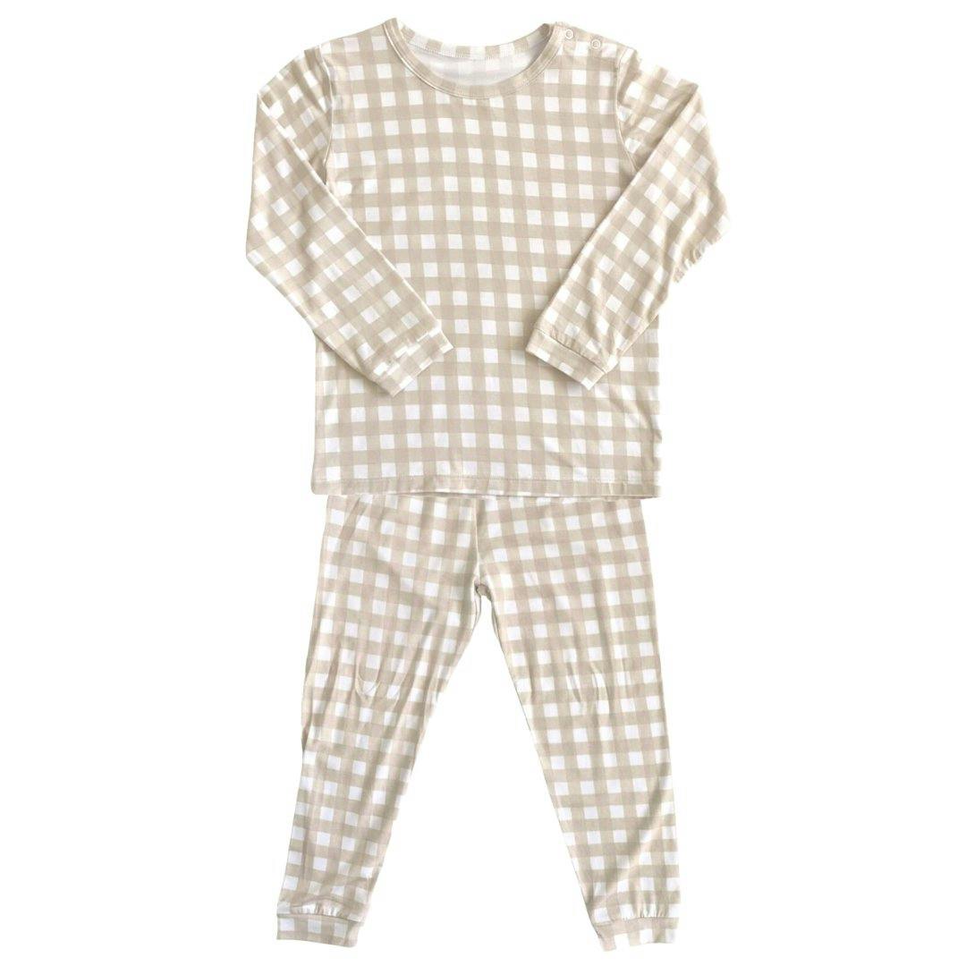 Gingham Long Sleeve Pajamas