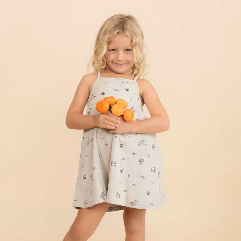 Organic Tie Back Strap Dress