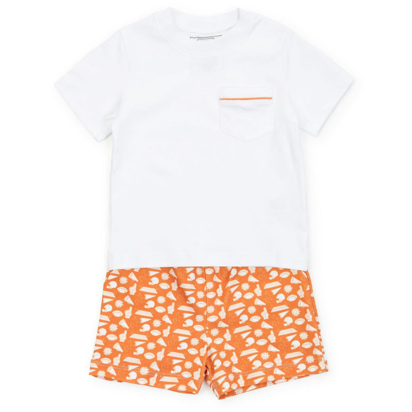 Walker Boys' Short Set - Pep Rally Orange