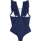 Ruffle One Piece, Navy