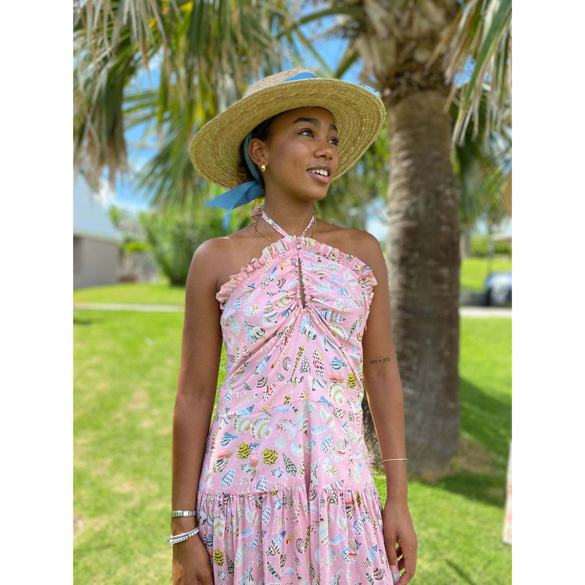 Women's Zinnia Wide & Short Brim Grosgrain Ribbon Sun Hat
