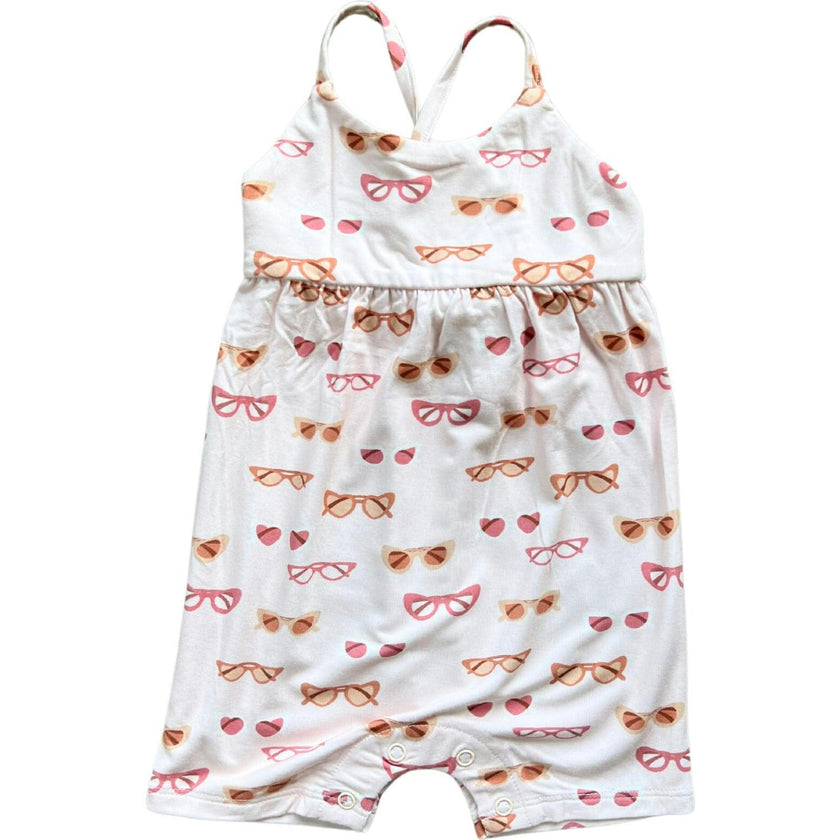 Girl's Tie-Back Romper Retro Shades