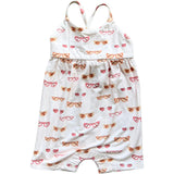 Girl's Tie-Back Romper Retro Shades