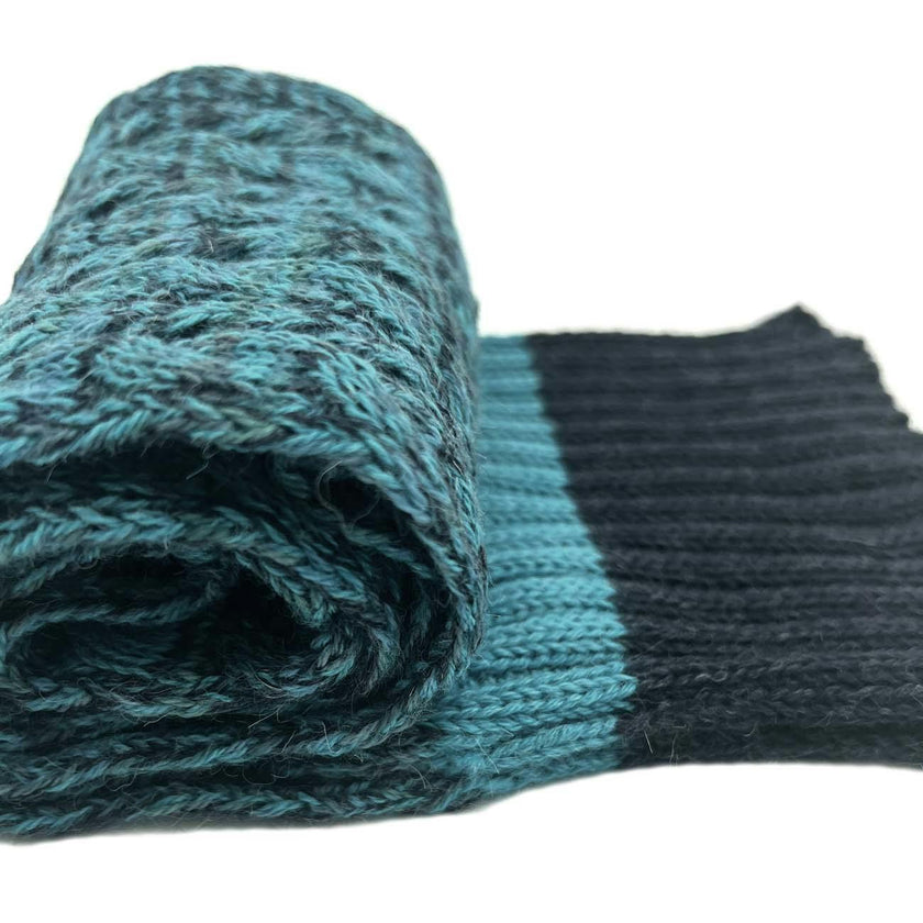 Kids Braided Rib Trim Scarf