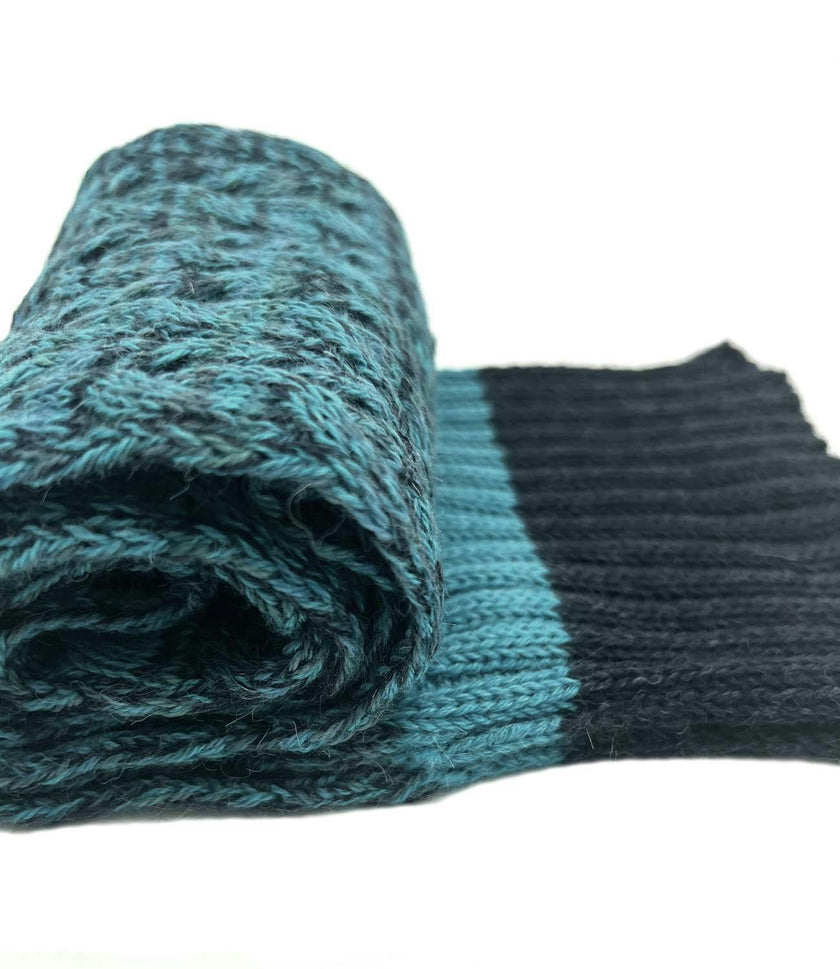 Kids Braided Rib Trim Scarf