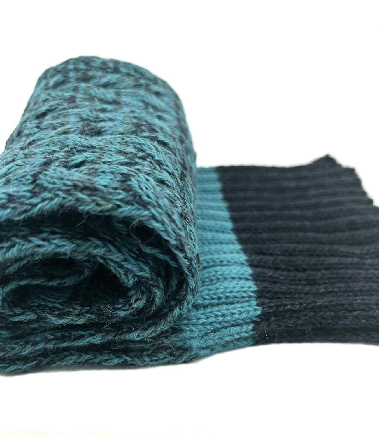 Kids Braided Rib Trim Scarf