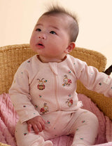 Thick Zip Growsuit Set Sweet Pea Print