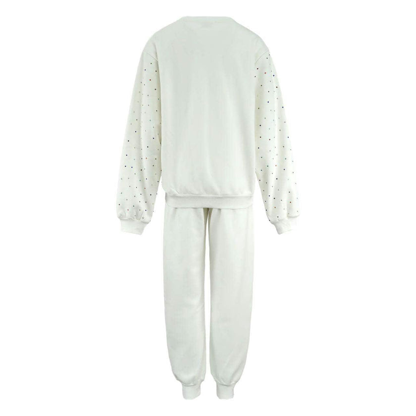 Women's White Rainbow Sparkle Set