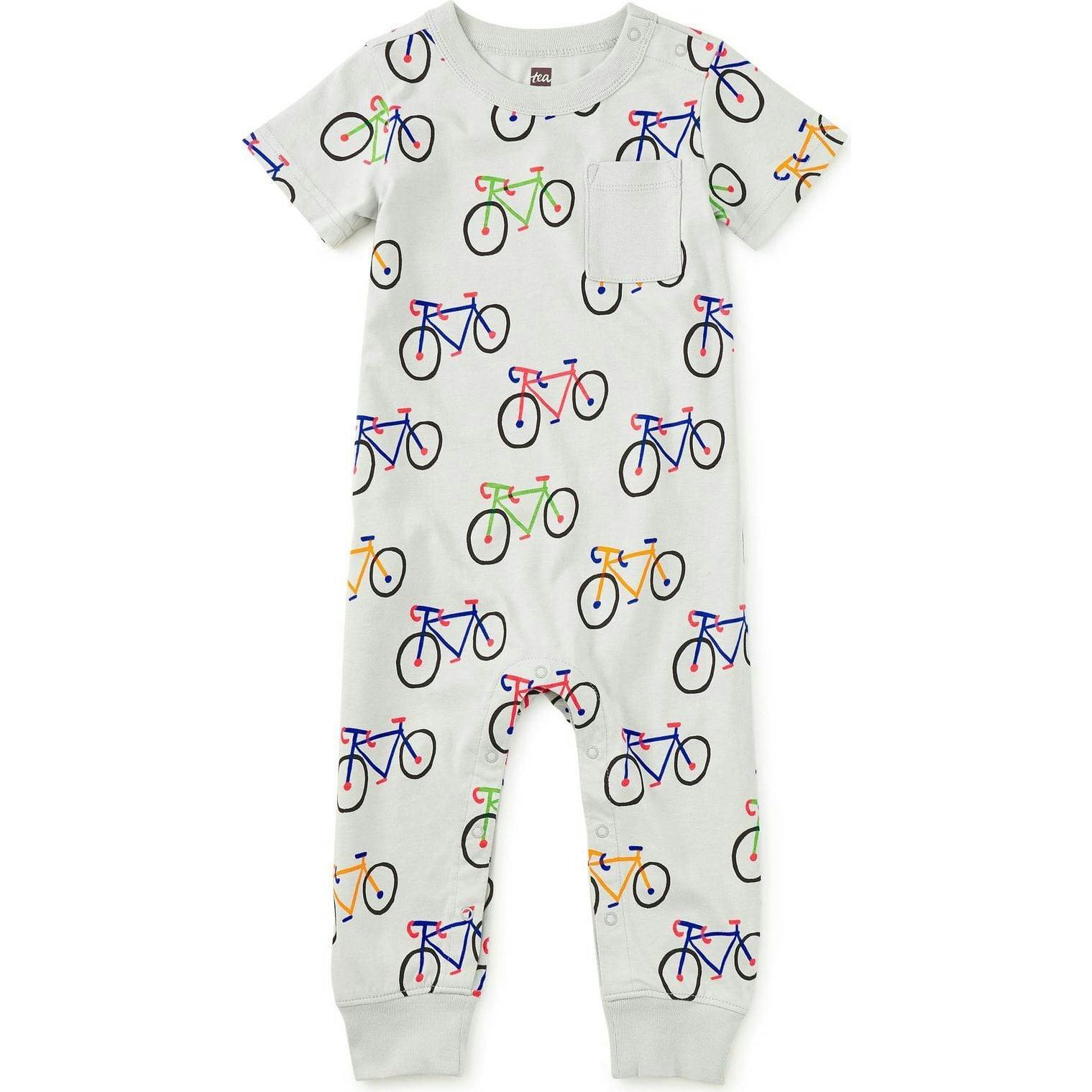 Pocket Baby Romper, Grey