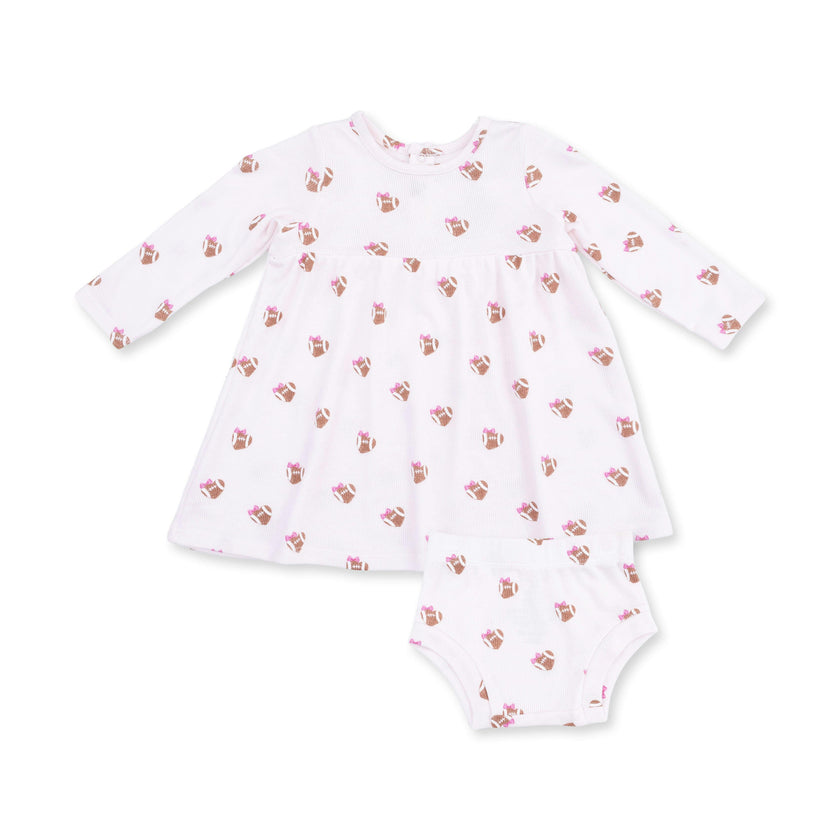 Mini Football Hearts - Simple Dress and Bloomer