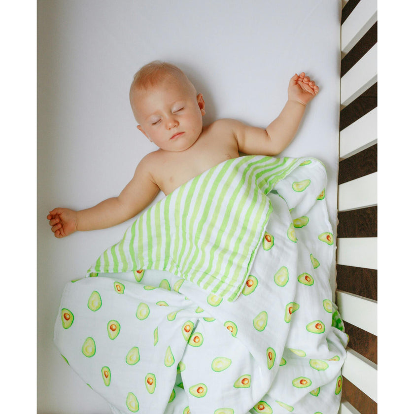 Organic Muslin Four-Layer Reversible Snug Blanket
