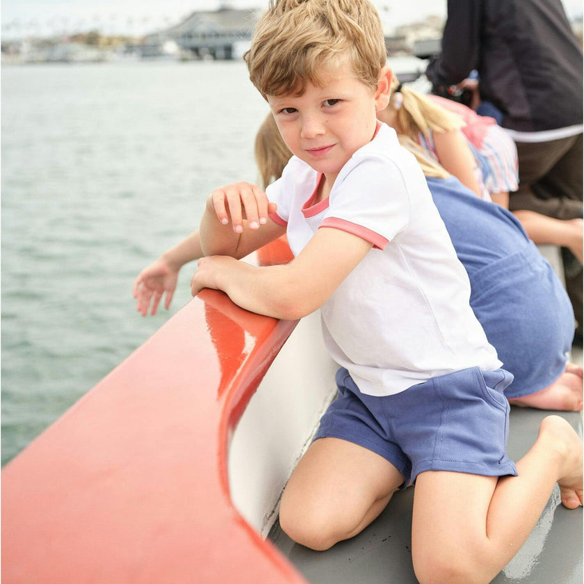 Boys Newport Navy Ultra-Soft Twill Short