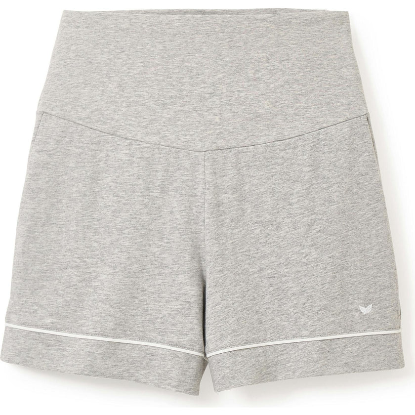 Women's Pima Maternity Shorts in Light Heather Grey