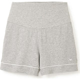 Women's Pima Maternity Shorts in Light Heather Grey
