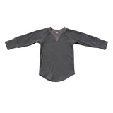 Boys Ribbed Top in Tornado Gray