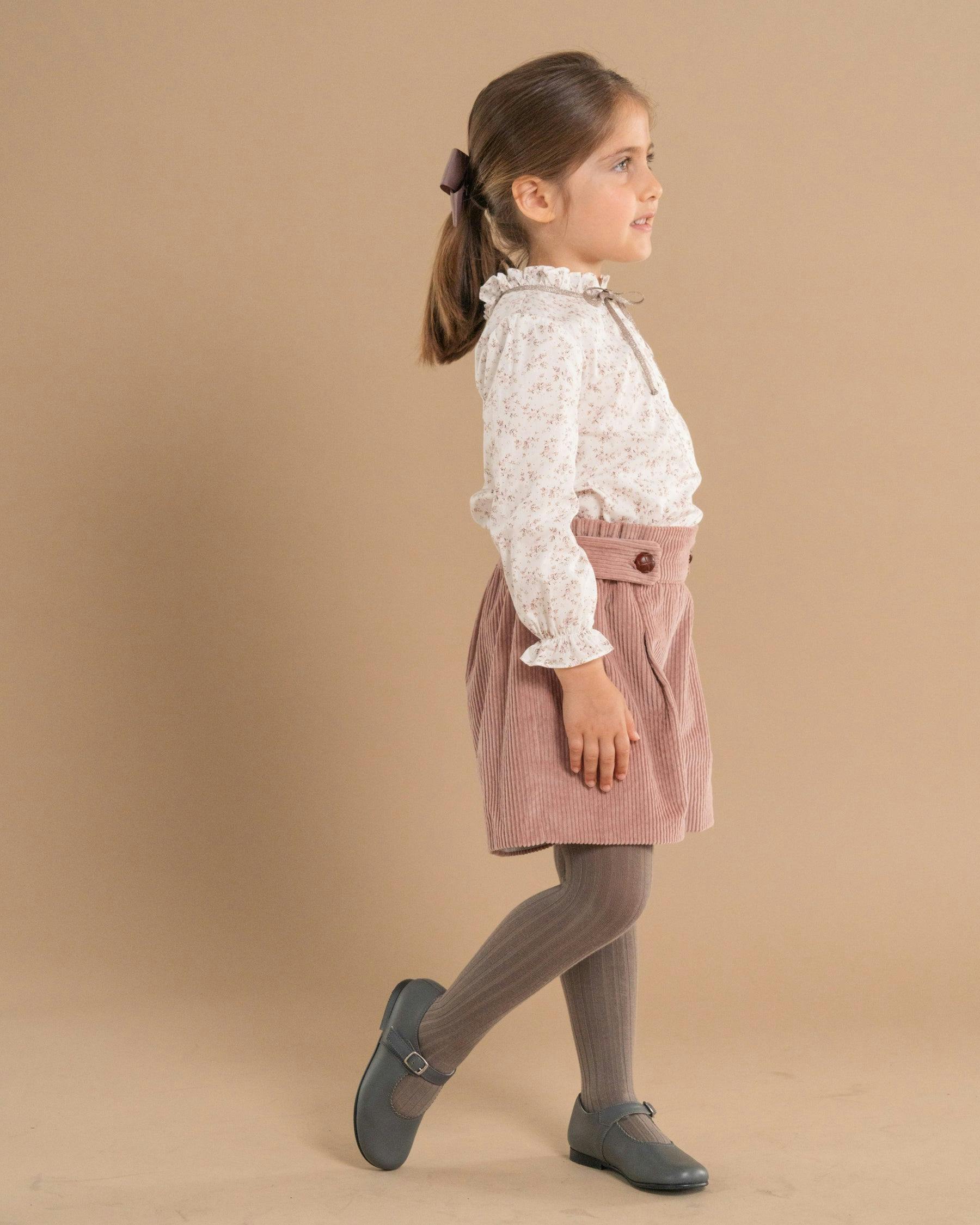Diana Blouse Pink Gold Floral