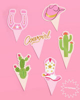 Cowgirl Cupcake Toppers - 24 toppers + sleeves