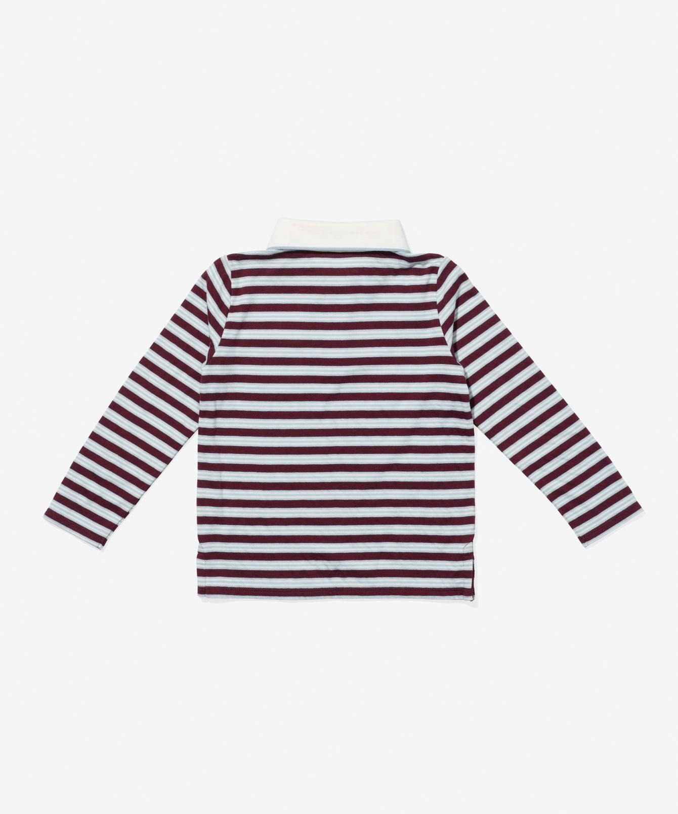 Parker Polo, Burgundy Triple Stripe