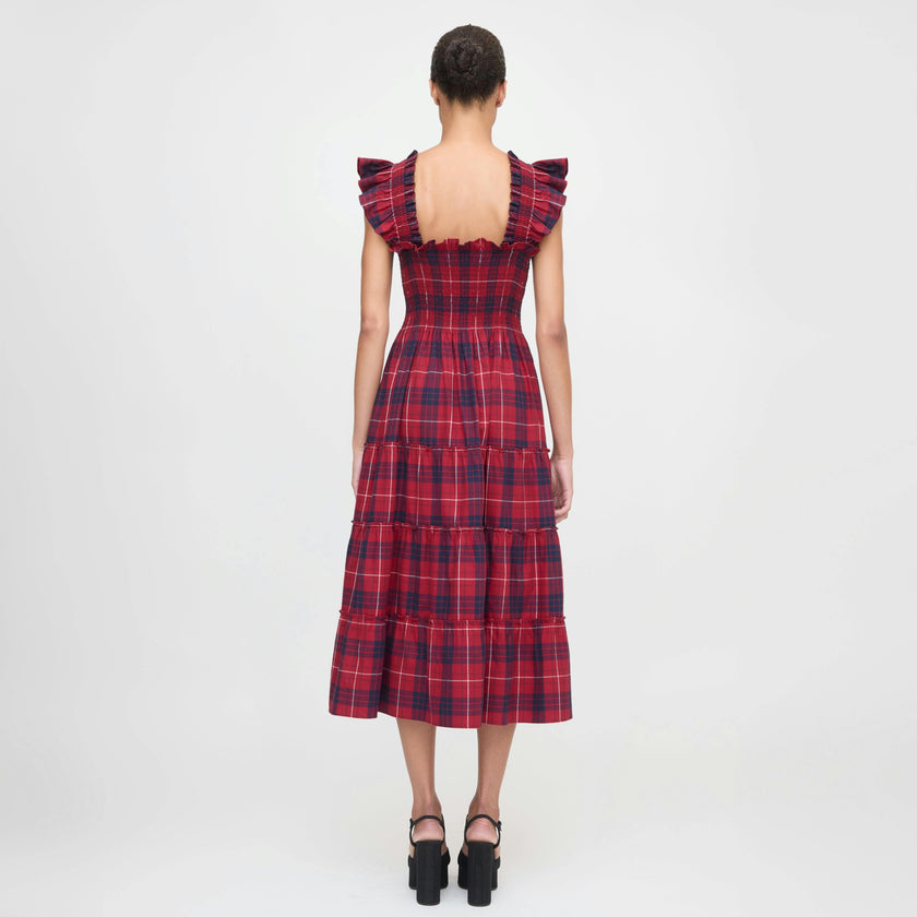 The Ellie Nap Dress - Cherry Tartan