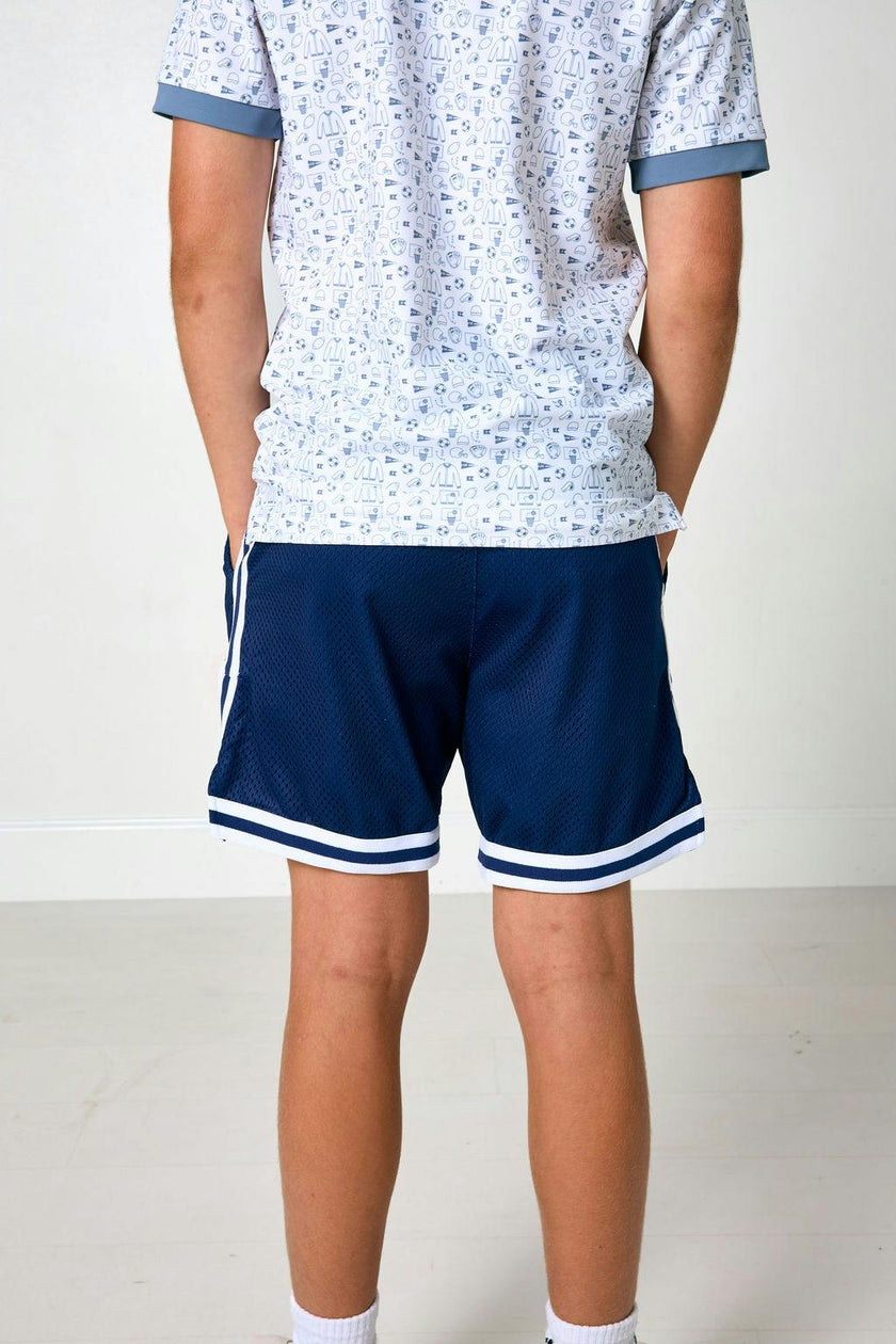 navy basketball short
