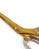Packed Party Confetti Party Acrylic Scissors - 9-Inch Clear Confetti-Injected Handles with Gold-Tone Blades for Home School and Office Desks