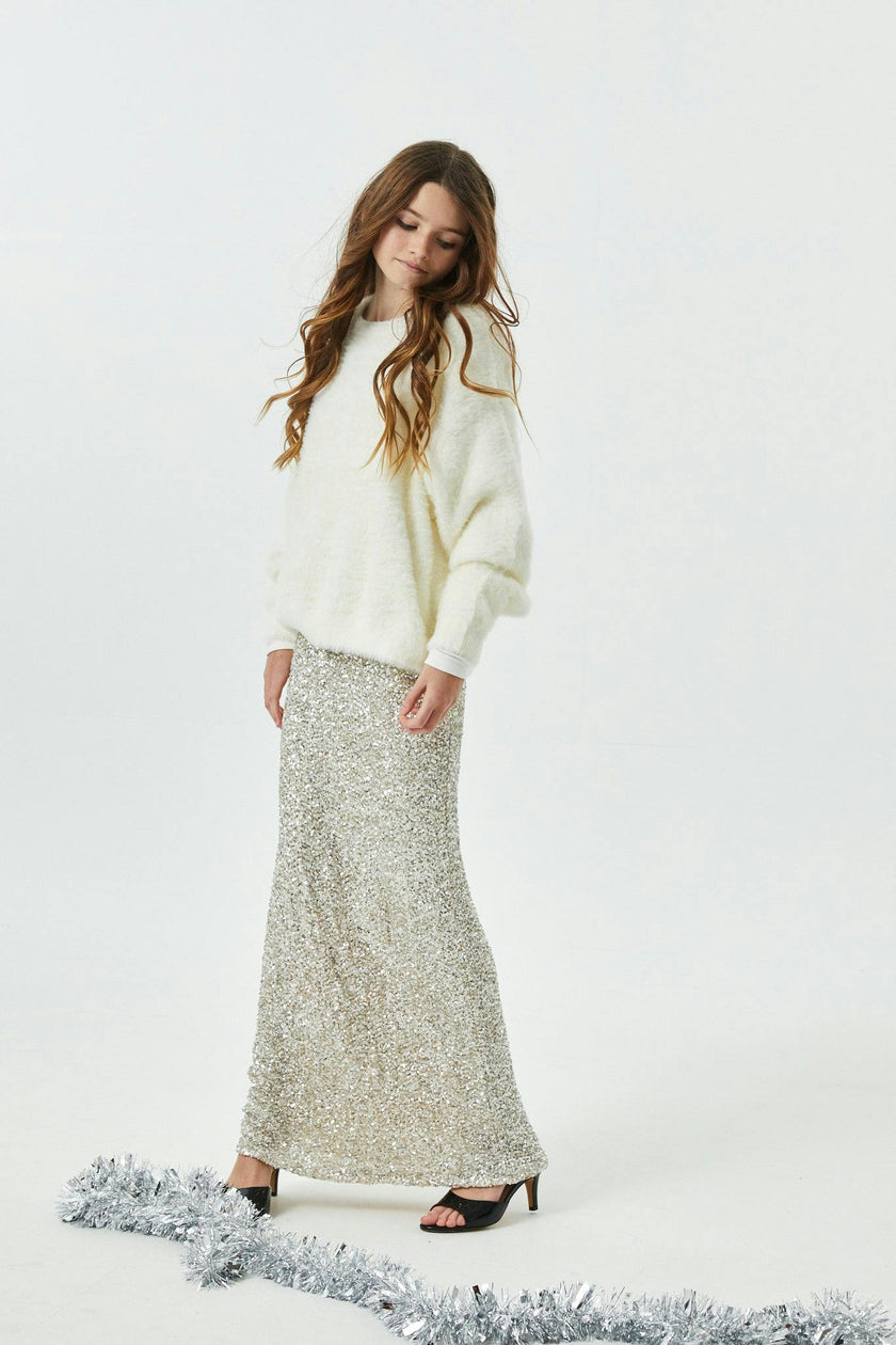 Delfina Long Sequin Skirt