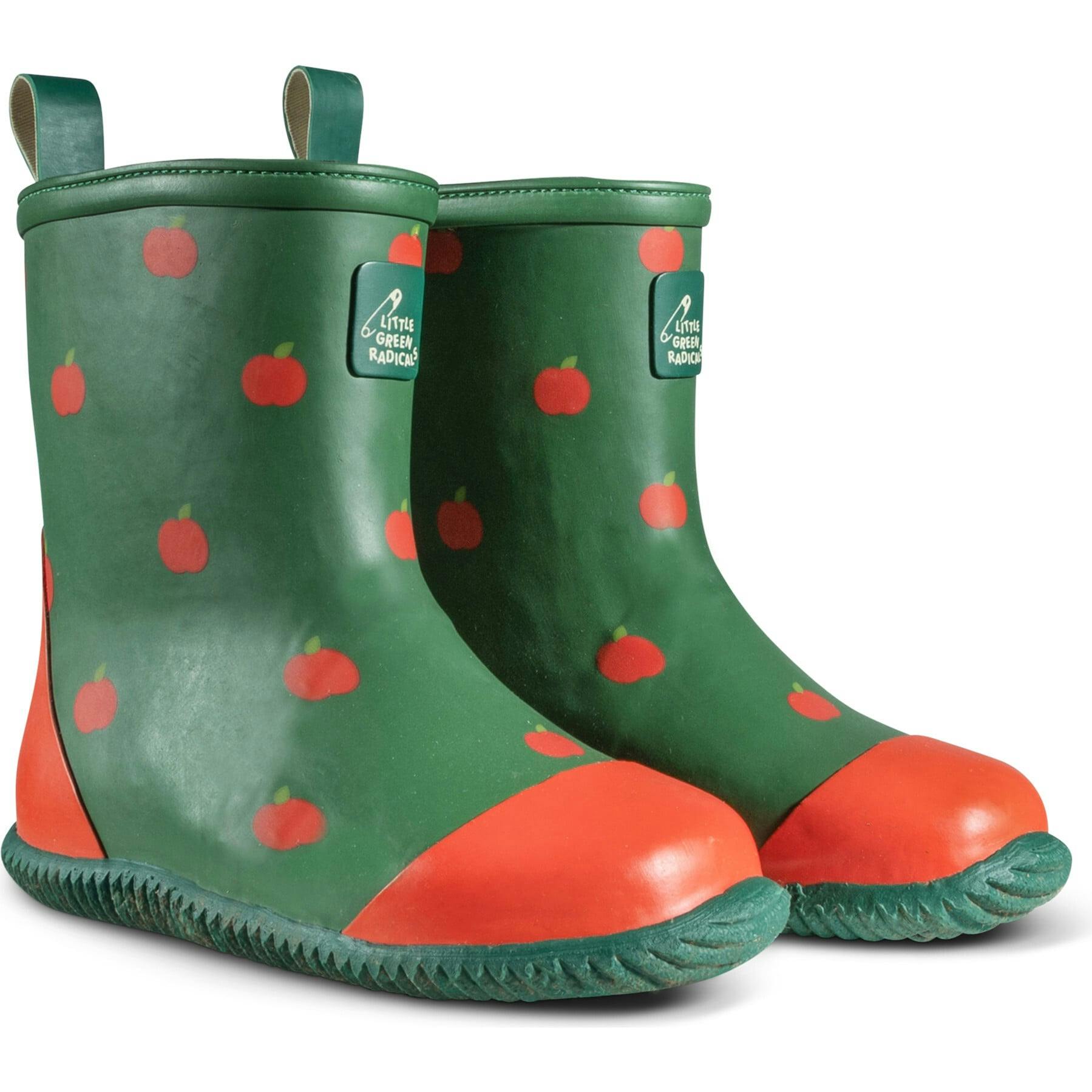 Wellington Classic Calf Length Round Toes Waterproof Boots, Green