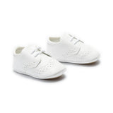 White Brogue Baby Shoes