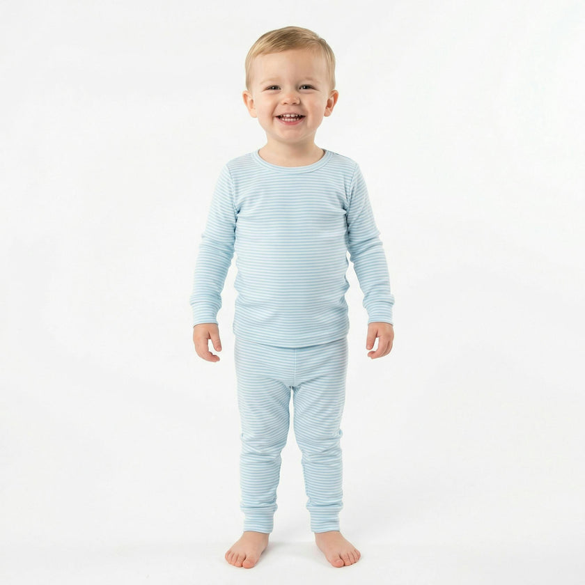 Seaside Stripe Bamboo Toddler Pajama Set