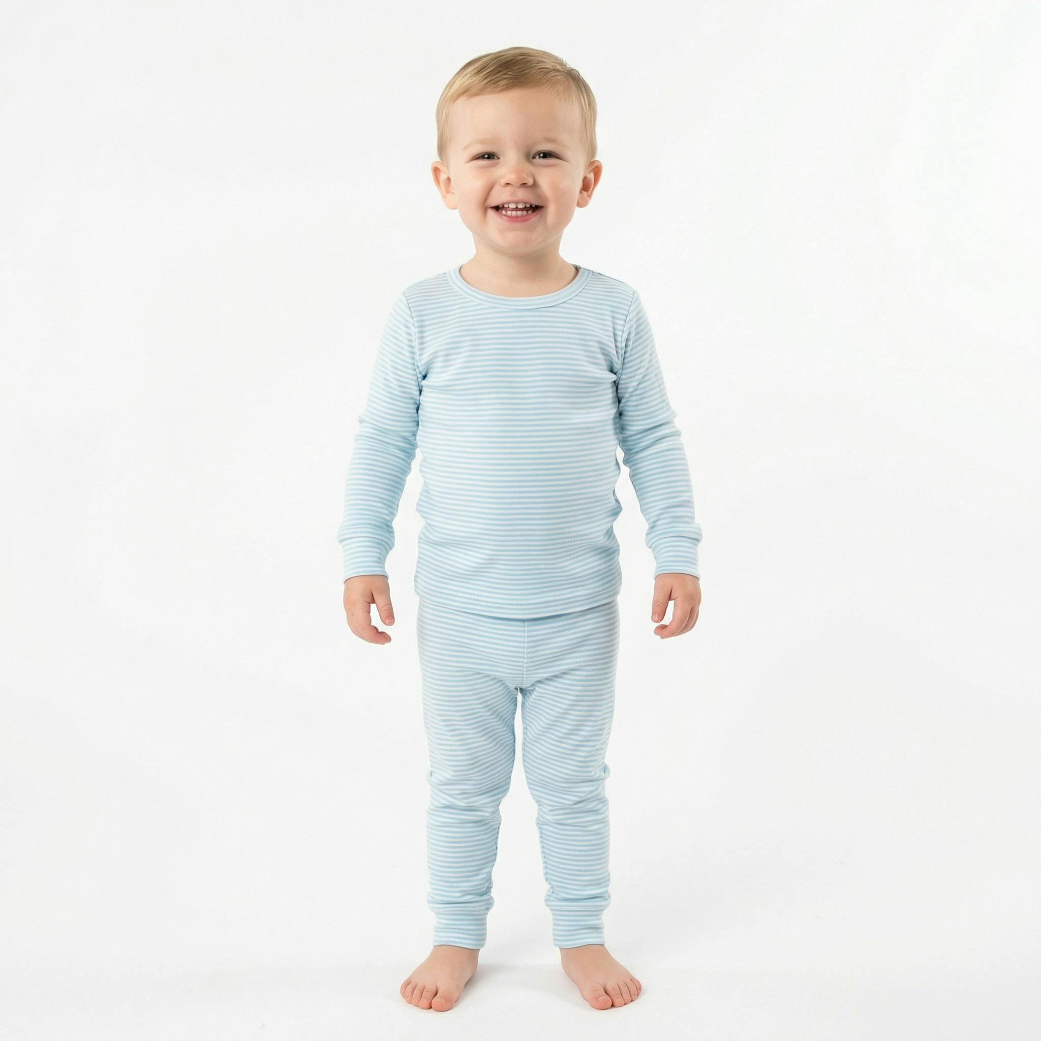 Seaside Stripe Bamboo Toddler Pajama Set