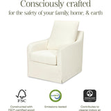 Reese Eco-Linen Slip Cover Swivel Glider