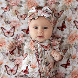 Leanne Picot Footie Ruffled Zippered One Piece