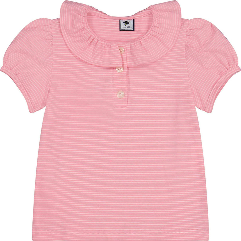 Eliza Ruffle Polo, Pink