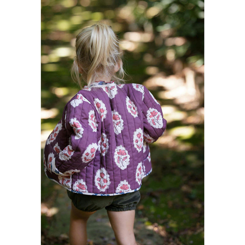 Quilted Jacket in Intaglio Maroon