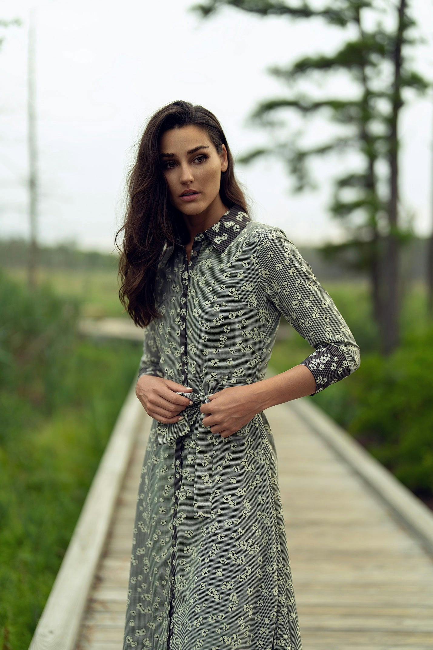 Floral combo dress