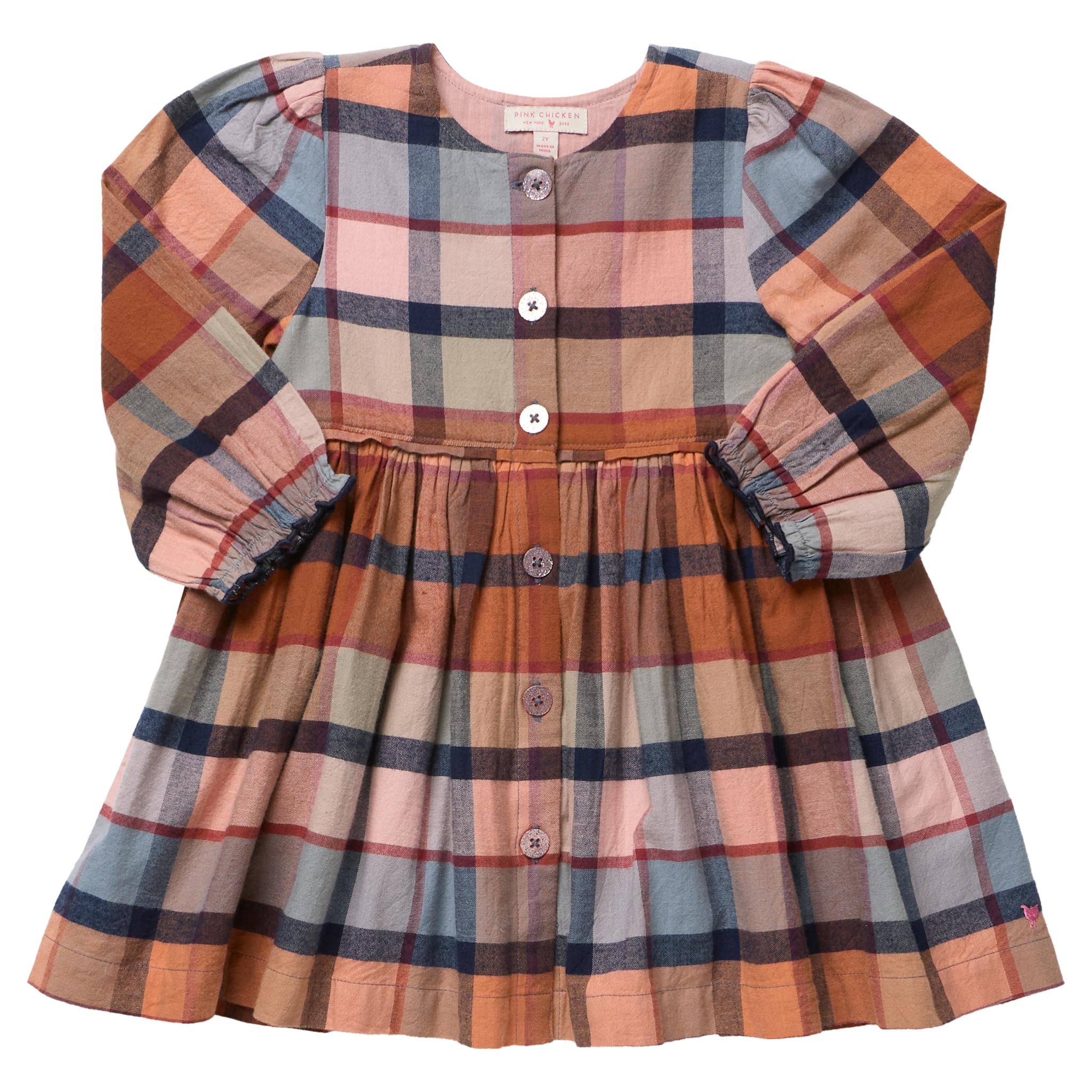 Girls Mae Dress - Hayride Plaid