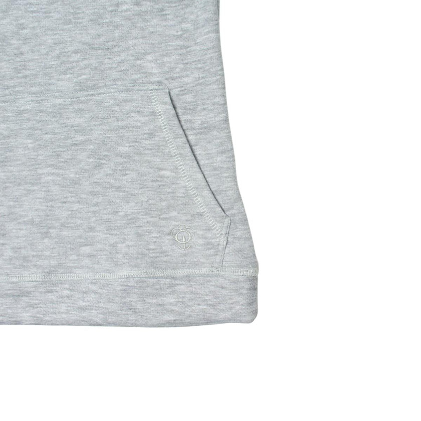 Girl Grey Long Hooded Pocket Jersey 100% Cotton