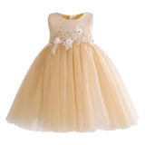 Champagne Zinara Ribbon Bloom Gown