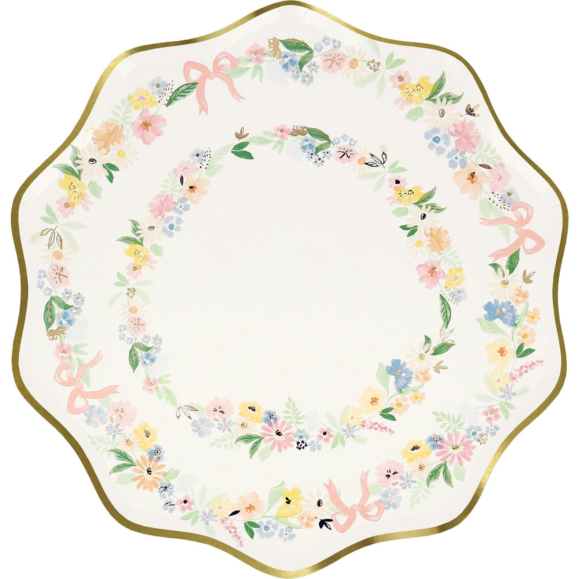 Elegant Floral Dinner Plates