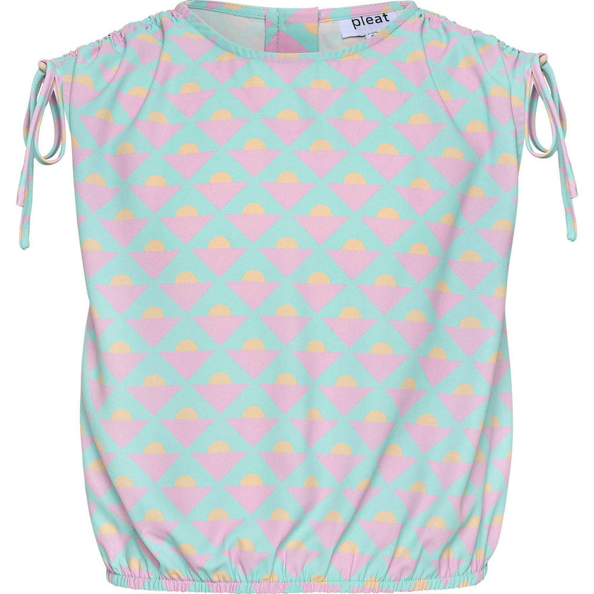 Emma Top w/ Ties Abstract Horizon