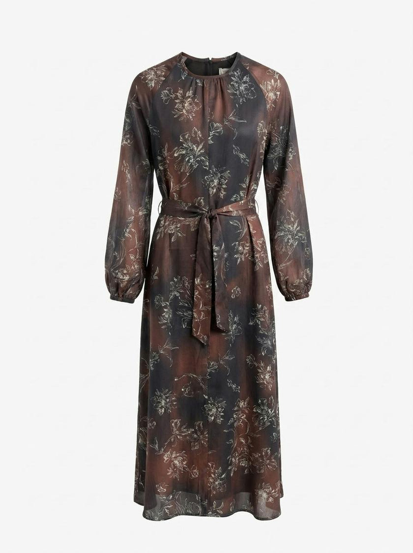 Floral Chiffon Maxi Dress