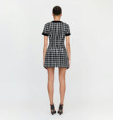 The Allegra Dress - Black and White Tweed