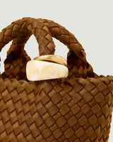 St. Barths Petit Tote Beads | Teak