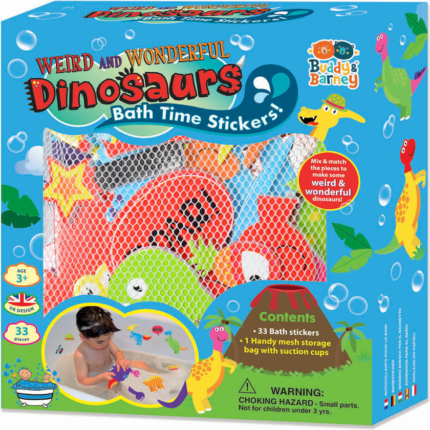 Buddy & Barney: Weird & Wonderful Dinosaurs Bath Time Stickers