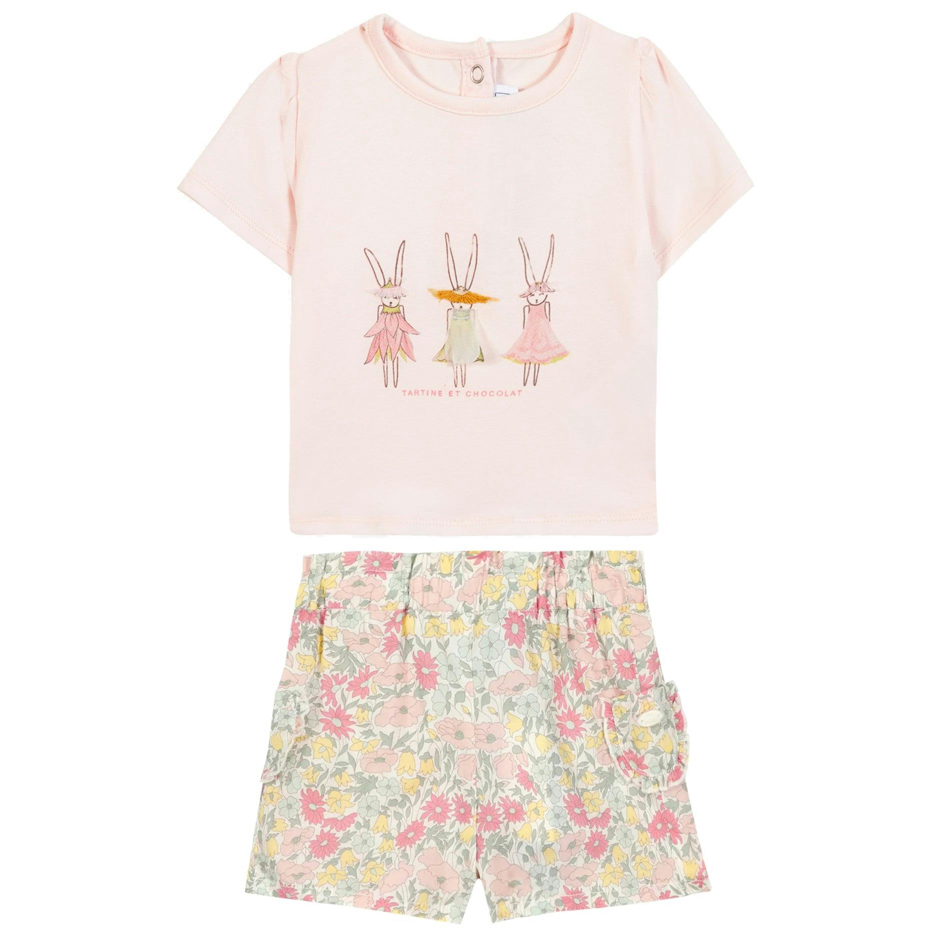TARTINE ET CHOCOLAT Liberty Bunnies Baby Set - Citrus