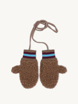 merino mittens - teddy brown
