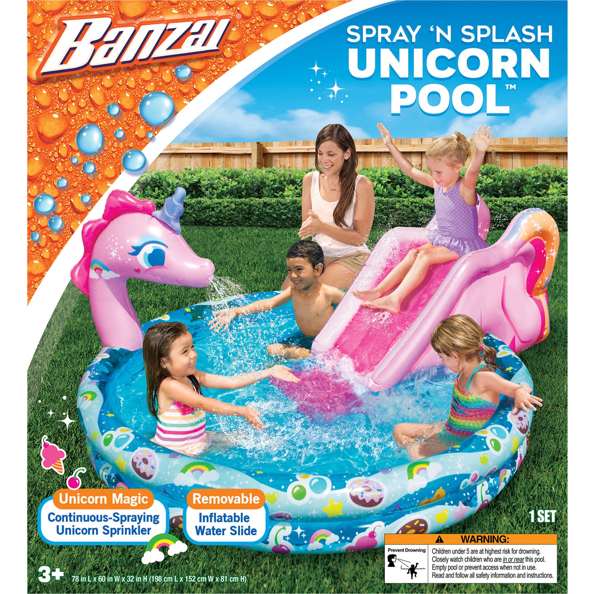 Spray N Splash Pool w/ Inflatable Water Slide