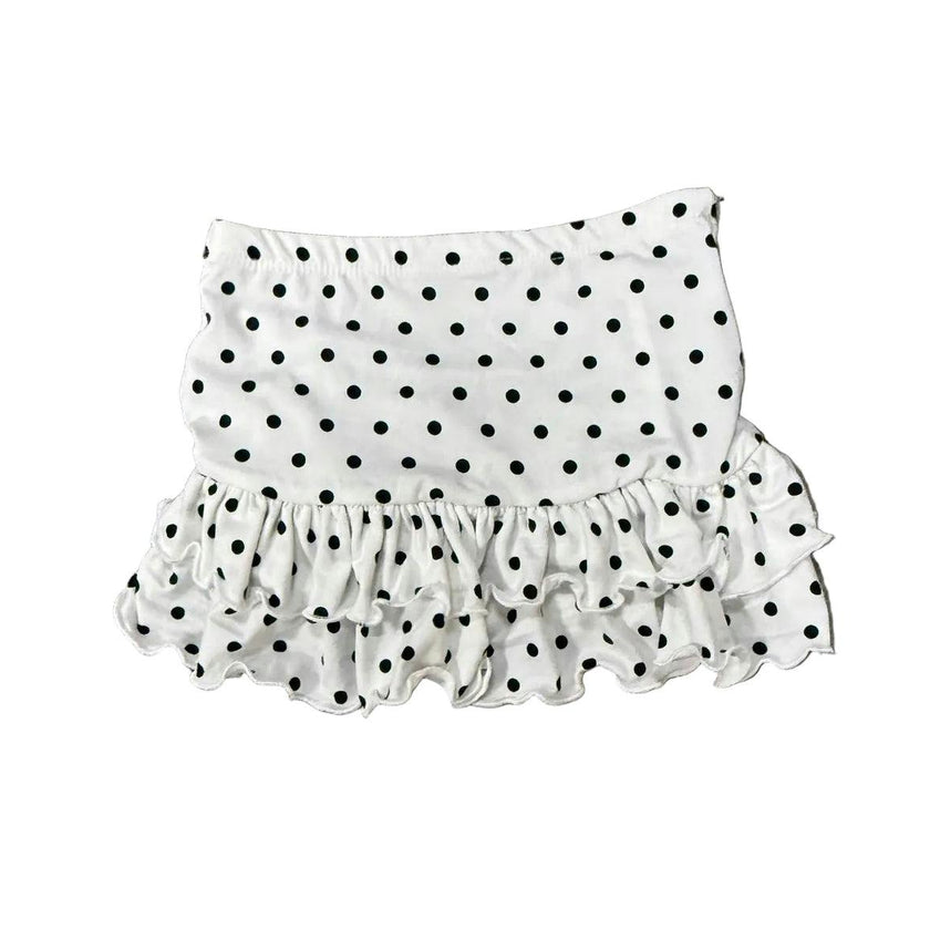 Girls Maggie White Dot Skirt