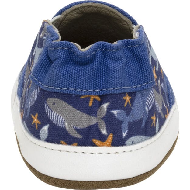 Whale Tale Soft Soles in Dark Blue