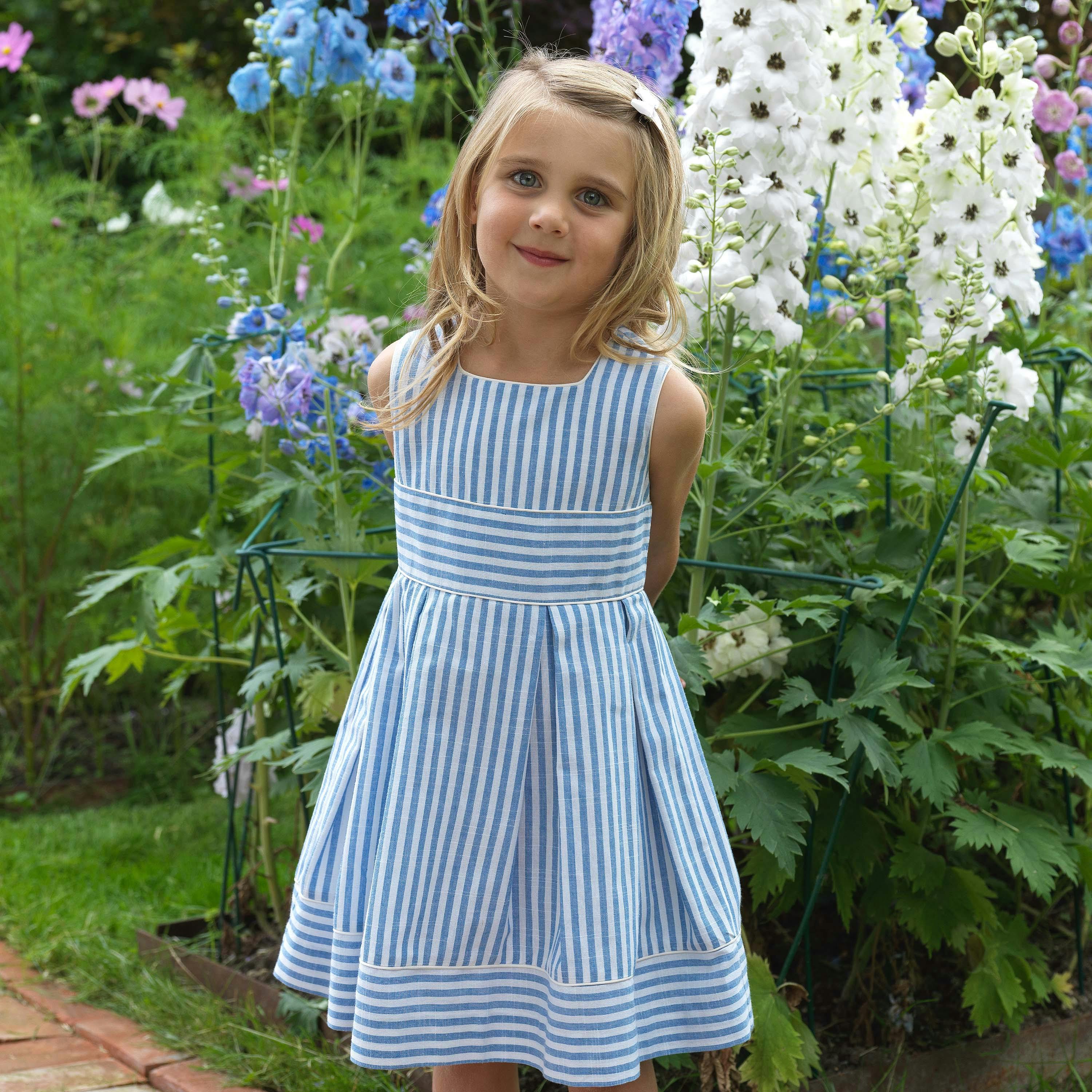 Striped Oxford Pleated Dress